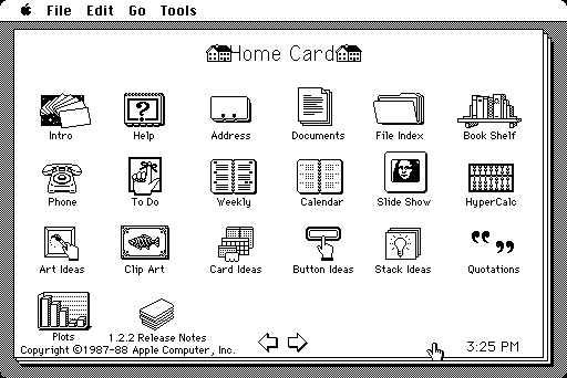 HyperCard - Menu